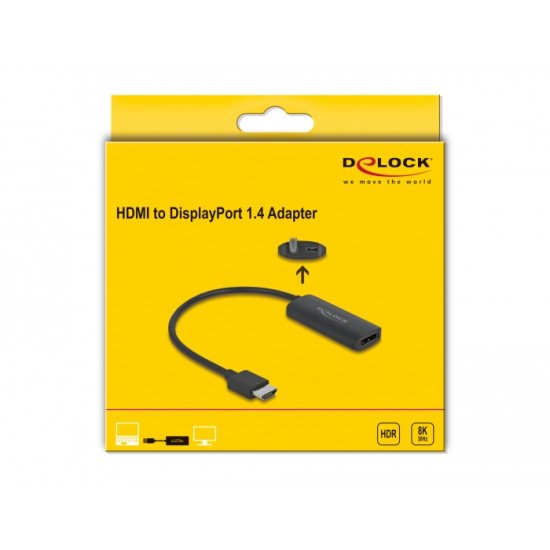 DeLOCK Adaptateur HDMI-A mâle vers DisplayPort femelle 8K