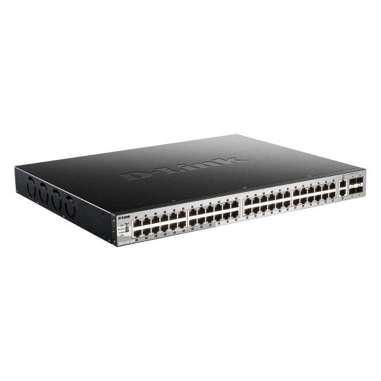 D-Link DGS-3130-54PS/E commutateur réseau Géré L3 Gigabit Ethernet (10/100/1000) Connexion Ethernet, supportant l'alimentation via ce port (PoE) Gris