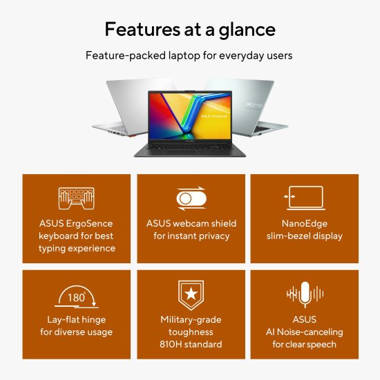 ASUS Vivobook Go 15 OLED E1504FA-BQ2544W AMD Ryzen™ 5 7520U Ordinateur portable 39,6 cm (15.6") Full HD 16 Go LPDDR5-SDRAM 512 Go SSD Wi-Fi 6E (802.11ax) Windows 11 Home Belge Noir ASUS Vivobook Go 15 OLED E1504FA-BQ2544W AMD Ryzen™ 5 7520U Ordinateur portable 39,6 cm (15.6") Full HD 16 Go LPDDR5-SDRAM 512 Go SSD Wi-Fi 6E (802.11ax) Windows 11 Home Belge Noir