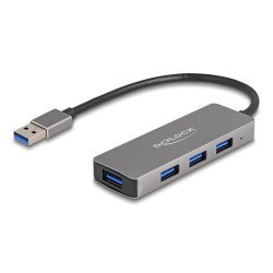 DeLOCK 63171 hub & concentrateur USB 3.2 Gen 1 (3.1 Gen 1) Type-A 5000 Mbit/s Gris DeLOCK 63171 hub & concentrateur USB 3.2 Gen 1 (3.1 Gen 1) Type-A 5000 Mbit/s Gris