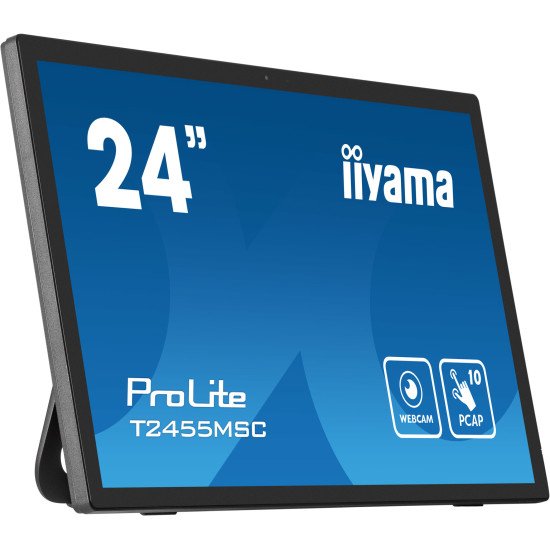 iiyama T2455MSC-B1 affichage de messages Panneau plat de signalisation numérique 61 cm (24") LED 400 cd/m² Full HD Noir Écran tactile