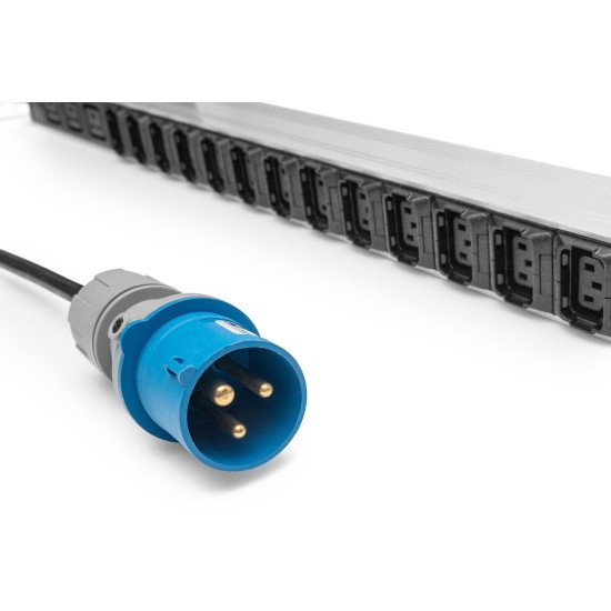 Digitus PDU IT de base, monophasé 16A, 24 x C13, 3 x C19, 3 m de câble d'alimentation, connecteur IEC 60309 16 A