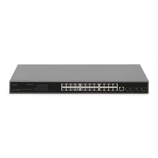 Digitus Commutateur 24 ports 10/100/1000 + 4 uplink SFP+, 19", fonctionnalités L2+ Digitus Commutateur 24 ports 10/100/1000 + 4 uplink SFP+, 19", fonctionnalités L2+
