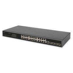 Digitus Commutateur 24 ports 10/100/1000 + 4 uplink SFP+, 19", fonctionnalités L2+ Digitus Commutateur 24 ports 10/100/1000 + 4 uplink SFP+, 19", fonctionnalités L2+