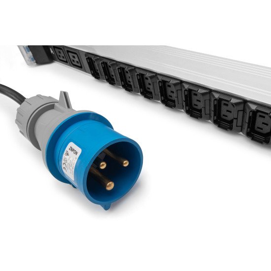 Digitus PDU IT de base, monophasé 32A, 24 x C13, 4 x C19, 3 m de câble d'alimentation, connecteur IEC 60309 32 A