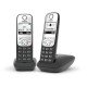 Gigaset A690 Duo Téléphone analogique Identification de l'appelant Noir, Argent