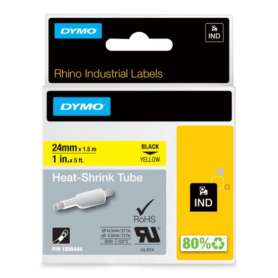 DYMO Bagues Thermorétractables IND - 24mm x 1,5m