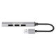 Manhattan Hub USB-A 4 ports, 4x USB-A (1x 5 Gbps USB 3.0 + 3x 480 Mbps USB 2.0), Alimenté par USB (aucune alimentation externe requise), aluminium