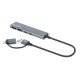 Manhattan Dock/hub combo USB-C & USB-A, 4 ports : 2x USB-A + 2x USB-C, 5 Gbit/s (USB 3.0), Alimenté par USB (aucune alimentation externe requise), aluminium