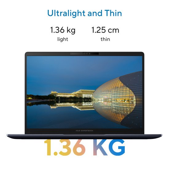 ASUS ExpertBook B5 B5405CCA-LY0020X Intel Core Ultra 7 255H Ordinateur portable 35,6 cm (14") WUXGA 16 Go DDR5-SDRAM 512 Go SSD Wi-Fi 7 (802.11be) Windows 11 Pro US International Noir