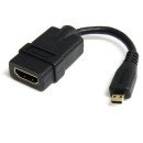 StarTech.com Câble adaptateur HDMI haute vitesse de 12cm - HDMI vers Micro HDMI - F/M - Noir StarTech.com Câble adaptateur HDMI haute vitesse de 12cm - HDMI vers Micro HDMI - F/M - Noir
