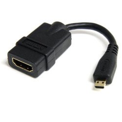 StarTech.com Câble adaptateur HDMI haute vitesse de 12cm - HDMI vers Micro HDMI - F/M - Noir StarTech.com Câble adaptateur HDMI haute vitesse de 12cm - HDMI vers Micro HDMI - F/M - Noir