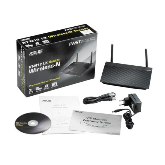 ASUS RT-N12LX routeur sans fil Fast Ethernet Noir ASUS RT-N12LX routeur sans fil Fast Ethernet Noir