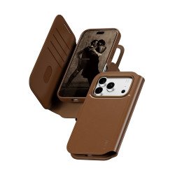 PanzerGlass CARE™ by ® Tango 2-in-1 Wallet Case Brown w. MagSafe iPhone 2026 Pro | 17 Pro coque de protection pour téléphones portables Housse Transparent