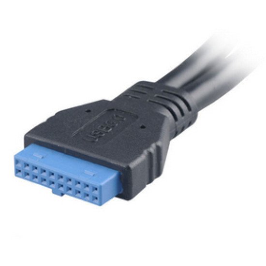 Akasa AK-CBUB09-15BK adaptateur et connecteur de câbles USB3.0 19-pin 2 x USB3.0