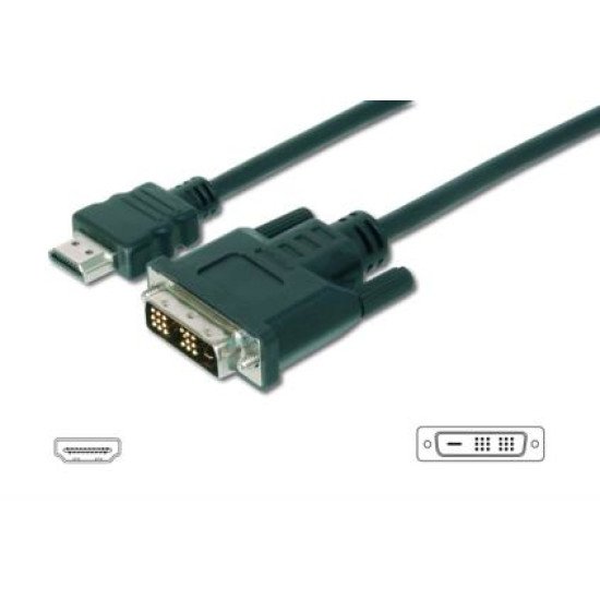 Digitus AK-330300-030-S adaptateur et connecteur de câbles HDMI DVI-D