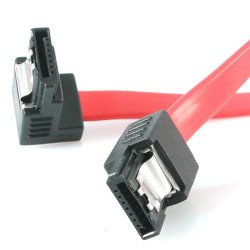 StarTech.com 12" latching sata cable - 1 Right Angle M/M câble SATA 0,3 m Rouge StarTech.com 12" latching sata cable - 1 Right Angle M/M câble SATA 0,3 m Rouge