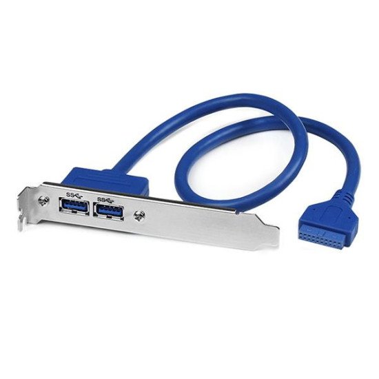 StarTech.com Adaptateur Carte Mère vers Plaque 2 Ports USB 3.0 A Femelle Encastré