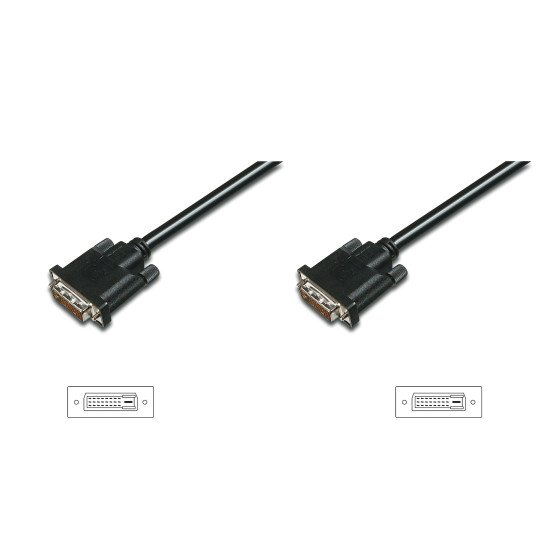 ASSMANN Electronic AK-320108-005-S câble DVI 0,5 m DVI-D Noir