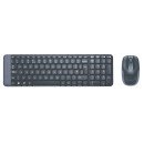 Logitech MK220 Ensemble Clavier et souris sans fil Noir QWERTY US Int Noir
