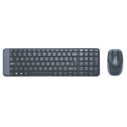 Logitech MK220 Ensemble Clavier et souris sans fil Noir QWERTY US Int Noir