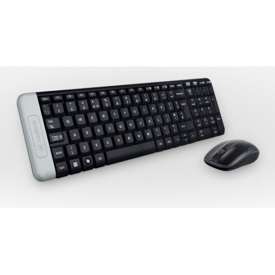 Logitech MK220 Ensemble Clavier et souris sans fil Noir QWERTY US Int Noir