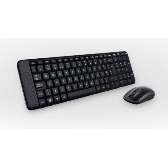 Logitech MK220 Ensemble Clavier et souris sans fil Noir QWERTY US Int Noir