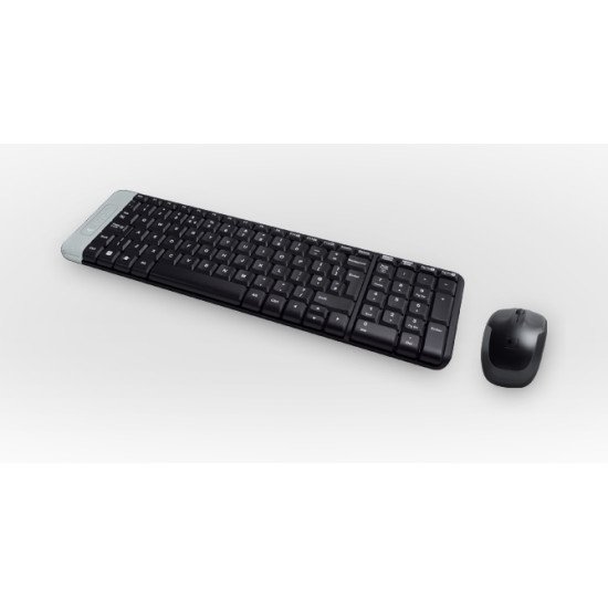 Logitech MK220 Ensemble Clavier et souris sans fil Noir QWERTY US Int Noir