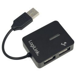 LogiLink USB 2.0 4-Port Hub 480 Mbit/s Noir LogiLink USB 2.0 4-Port Hub 480 Mbit/s Noir