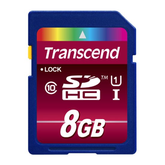 Transcend TS8GSDHC10U1 mémoire flash 8 Go SDHC Classe 10 UHS-I