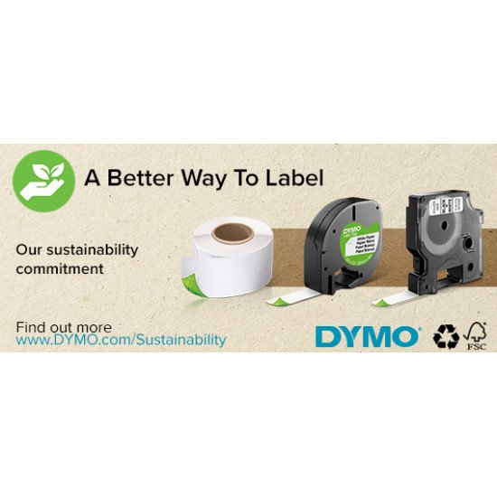 DYMO D1 - Standard Étiquettes - Noir sur vert - 12mm x 7m