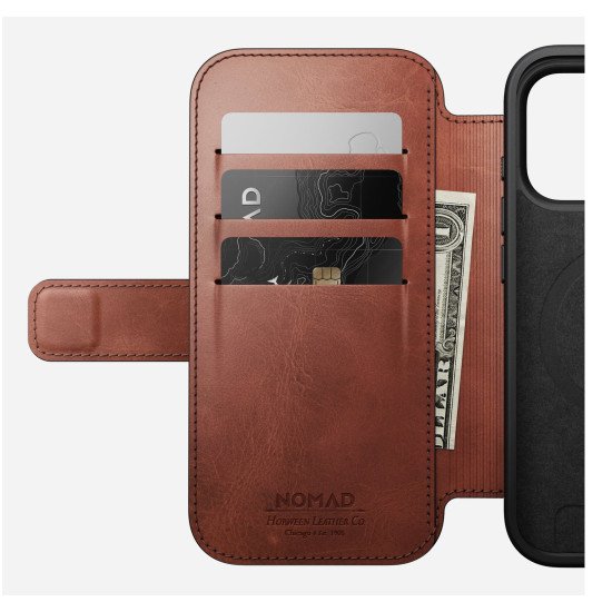 Nomad Modern Leather Folio coque de protection pour téléphones portables 16 cm (6.3") Marron