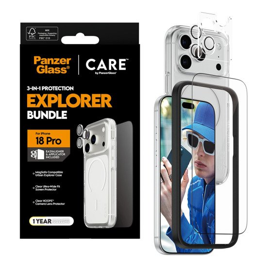 PanzerGlass CR74530 écran et protection arrière de téléphones portables Protecteur de dos/écran Apple 3 pièce(s)