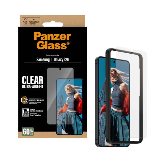 PanzerGlass ® Screen Protector Samsung Galaxy S26 | Ultra-Wide Fit w. EasyAligner Protection d'écran transparent 1 pièce(s)
