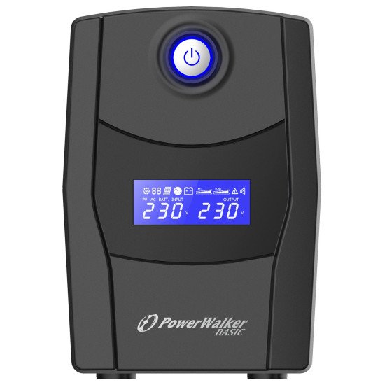 PowerWalker VI 600 STL UPS Interactivité de ligne 0,6 kVA 360 W 2 sortie(s) CA