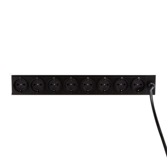 LogiLink PDU8D01 protection surtension Noir 8 sortie(s) CA 230 V 2 m