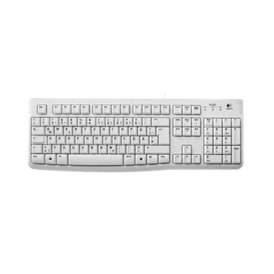 Logitech K120 clavier USB QWERTZ DE Blanc