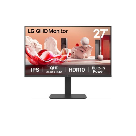 LG 27BA54QB-B écran PC 68,6 cm (27") 2560 x 1440 pixels Quad HD LCD Noir