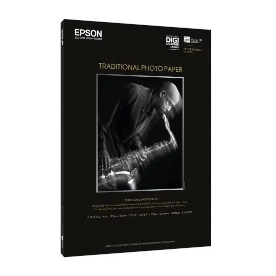 Epson Pap Photo Traditionnel 330g 25f. A4 (21x29,7cm) Epson Pap Photo Traditionnel 330g 25f. A4 (21x29,7cm)