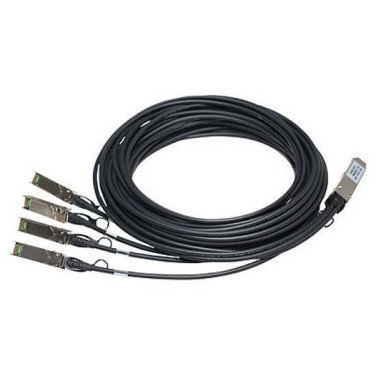 HPE X242 QSFP 4x10G SFP+ 3m DAC câble de réseau Noir