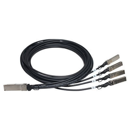 HPE X240 40G QSFP+ 4x10G SFP+ 5m DAC câble de fibre optique SFP+ Noir