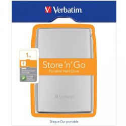 Verbatim Store'n'Go USB 3.0 Disque dur externe 2.5" 1 To Argent Verbatim Store'n'Go USB 3.0 Disque dur externe 2.5" 1 To Argent