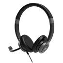 Port Designs 912001 écouteur/casque Avec fil Arceau Bureau/Centre d'appels USB Type-C / USB Type-A Noir
