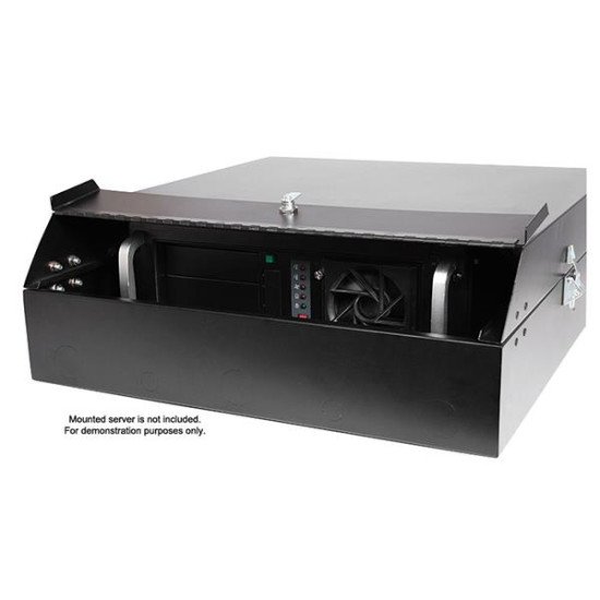 StarTech.com Rack de serveur à fixation murale horizontale sécuritaire 48 cm 4U - 2 ventilateurs inclus