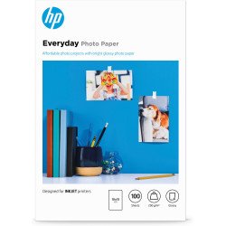HP Papier photo brillant Everyday - 100 feuilles, 10 x 15 mm HP Papier photo brillant Everyday - 100 feuilles, 10 x 15 mm