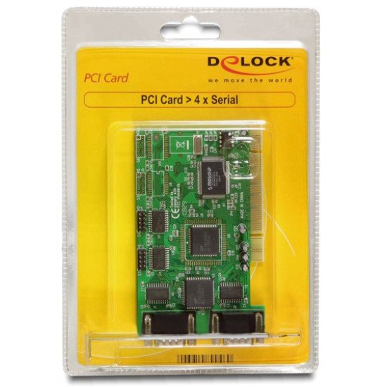 DeLOCK PCI Card 4x Serial carte et adaptateur d'interfaces