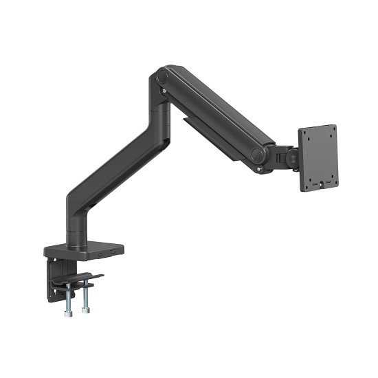 Manhattan Support de bureau pour TV/moniteurs (bras à ressort à Bras articulé), écrans 13" à 42", fixation à l'arrière par pince ou passe-câble, Compatibilité VESA : de 75x75 à 200x200 mm (vérifiez les dimensions des quatre trous de fixation à l