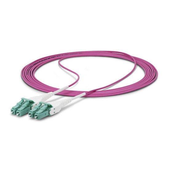 StarTech.com Câble Fibre Optique Multimode OM4 LC vers LC (UPC) de 5m, Erika Violet, 50/125 µm, 40G/100G, LOMMF/VCSEL, Cordon de Raccordement Fibre Optique Uniboot, Certifié OFNR Riser StarTech.com Câble Fibre Optique Multimode OM4 LC vers LC (UPC) de 5m, Erika Violet, 50/125 µm, 40G/100G, LOMMF/VCSEL, Cordon de Raccordement Fibre Optique Uniboot, Certifié OFNR Riser