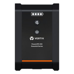 Vertiv PowerUPS 200 Essential PSA6E-1000IT-SCH, 1 000 VA/525 W, AVR, batteries remplaçables par l'utilisateur, batterie de secours, 4 prises Schuko, garantie deux ans