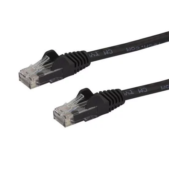 StarTech.com Câble réseau Cat6 Gigabit UTP sans crochet de 15m - Cordon Ethernet RJ45 anti-accroc - M/M - Noir StarTech.com Câble réseau Cat6 Gigabit UTP sans crochet de 15m - Cordon Ethernet RJ45 anti-accroc - M/M - Noir